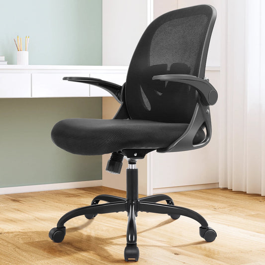 Coolhut Home Office Chair Work Desk Chair Comfort Ergonomic Swivel Computer Chair, Breathable Mesh Desk Chair, Lumbar Support Task Chair,Adjustable Height (Black)