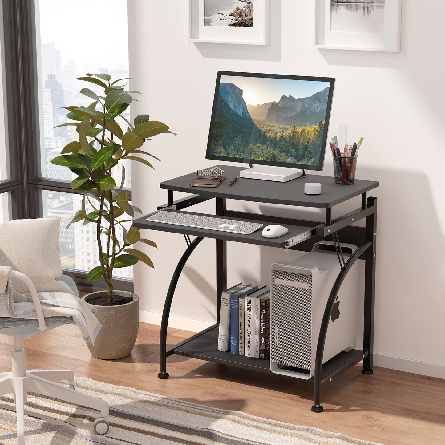 Costway Computer Desk PC Laptop Writing Table Workstation Home Office Study Furniture