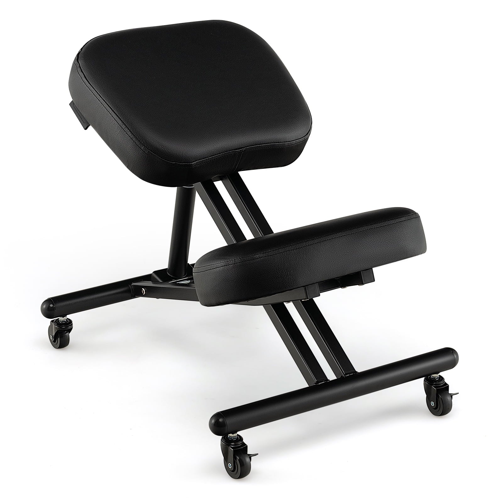 Costway Ergonomic Kneeling Chair Adjustable Stool with Lockable Universal Wheels Angle Seat