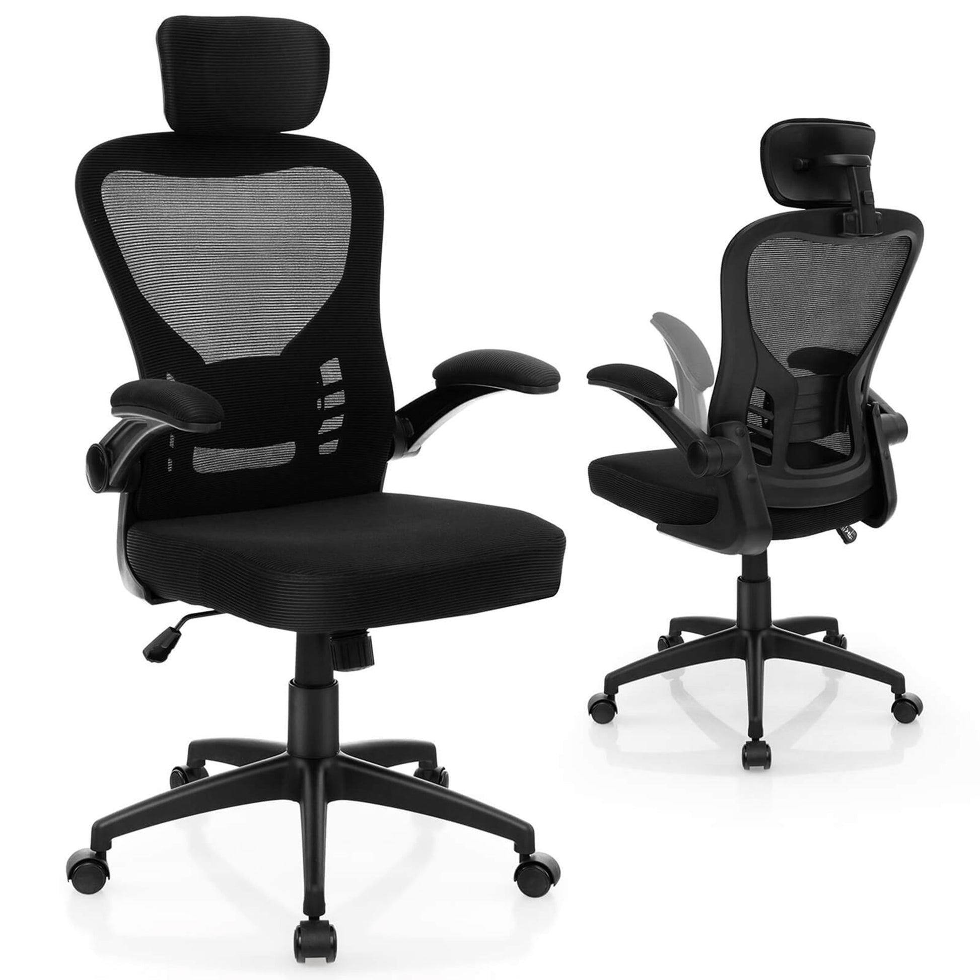 Costway Ergonomic Mesh Office Chair Executive Chair with Adjustable Height Black