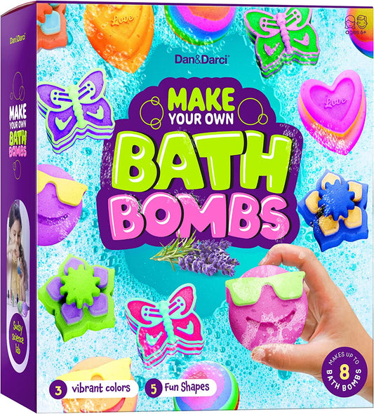 Create Your Own Bath Bombs - DIY Bath Bomb Making Kit - Great Science Kit Gift for Kids Boys and Girls - Make 10 Bath Fizzies