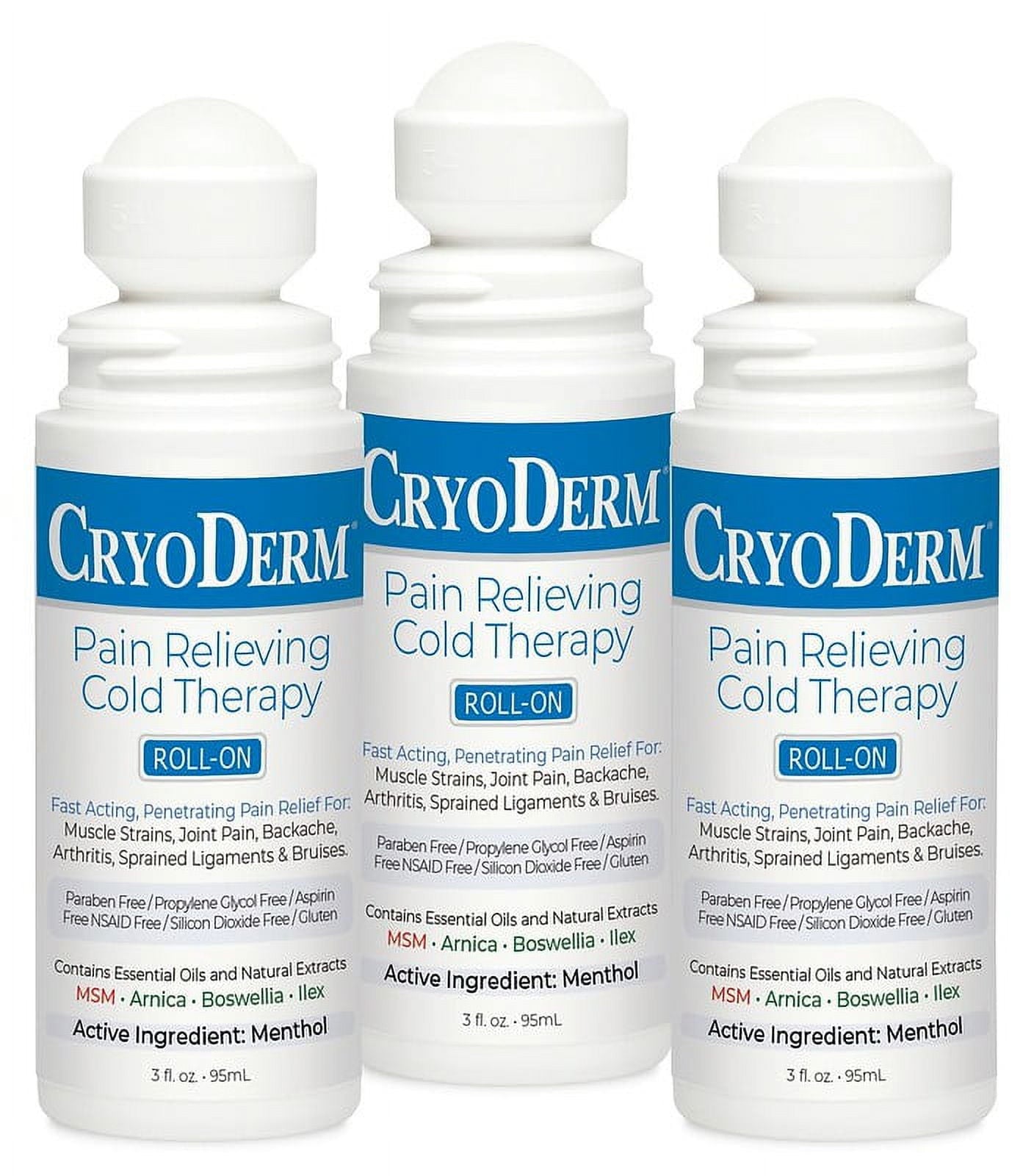 Cryoderm 3 oz Roll-On 3-Pack