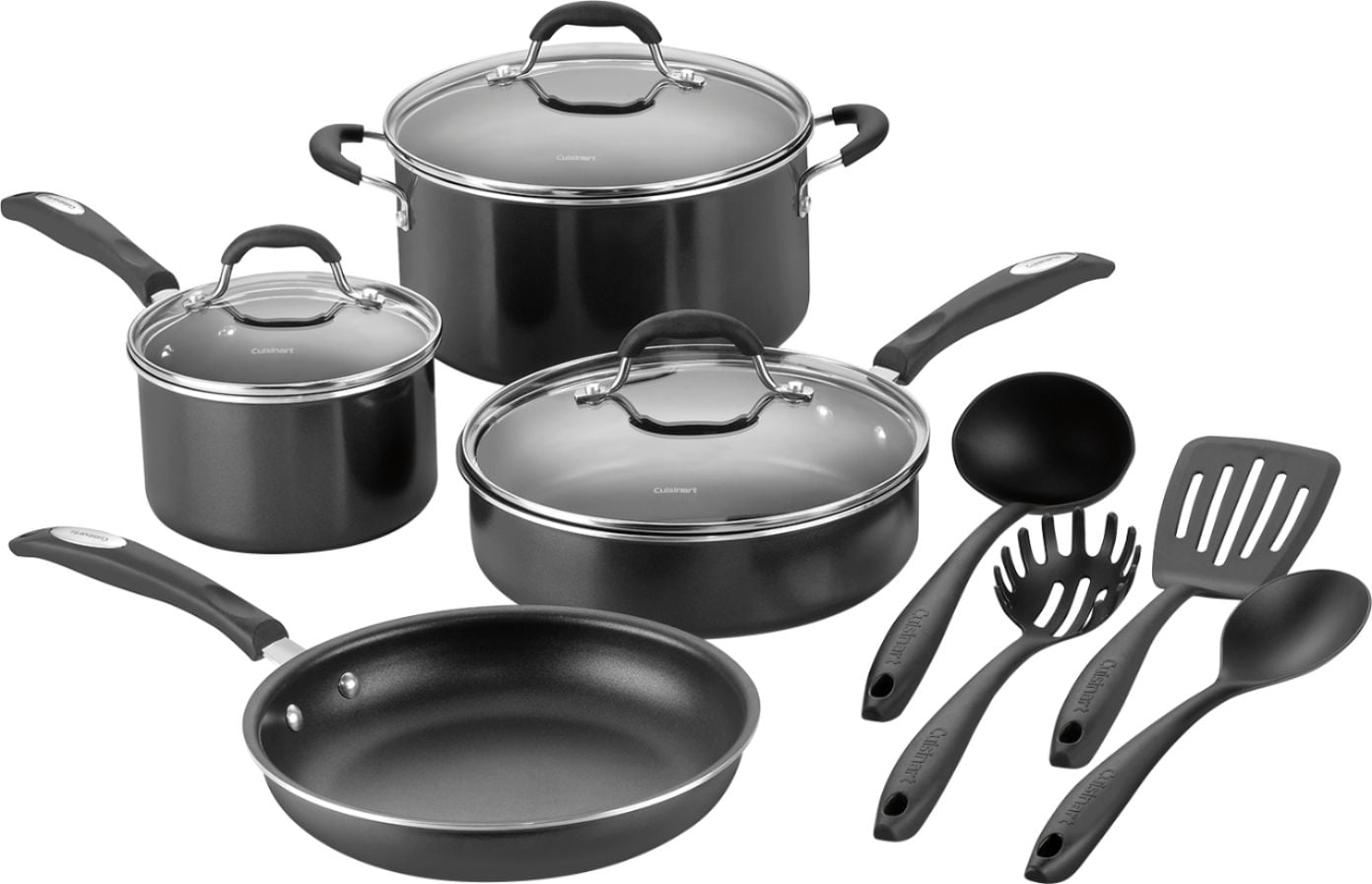 Cuisinart P57-11BK Black Cookware Set - Pack of 11