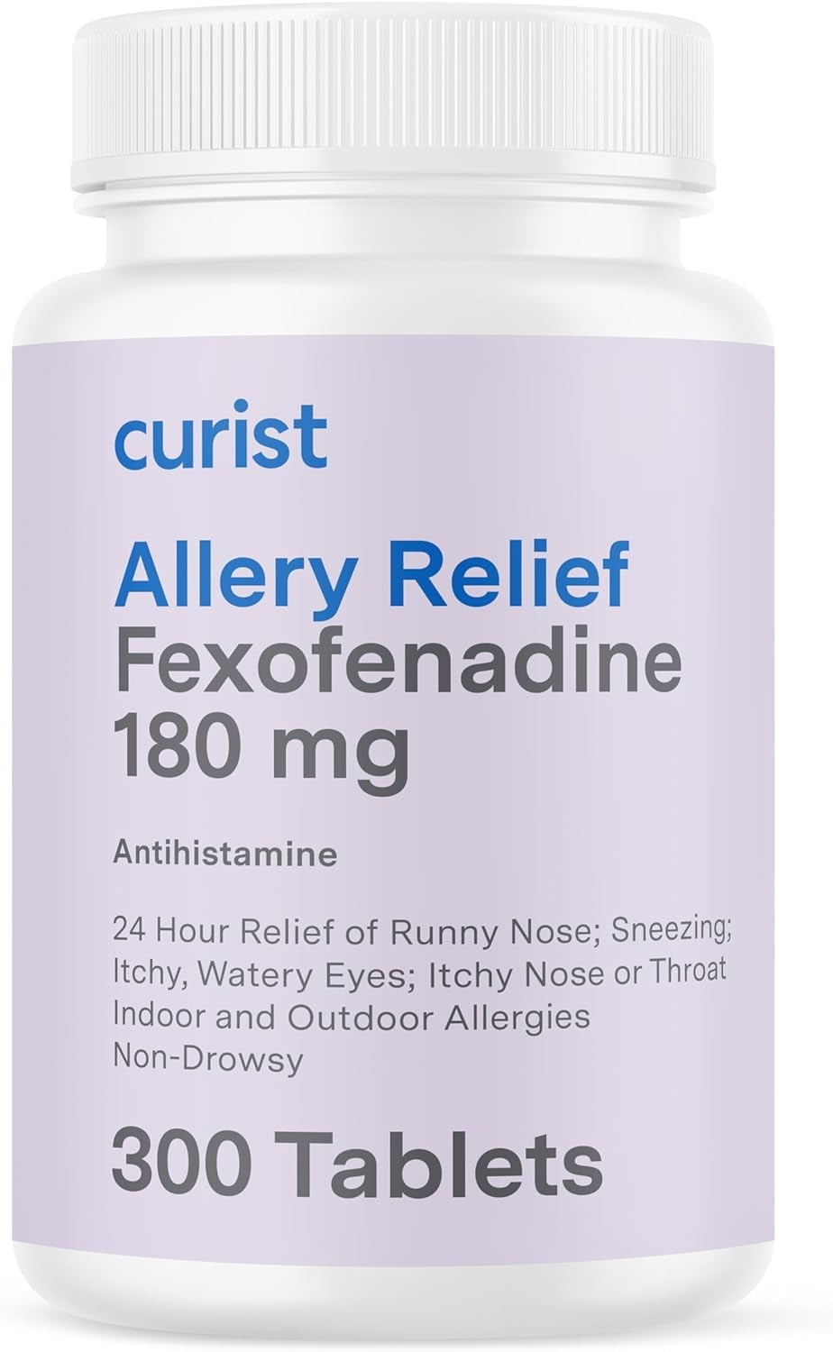 Curist Fexofenadine Hydrochloride 180mg Antihistamine Allergy Relief Tablets 24 Hour 300 Ct