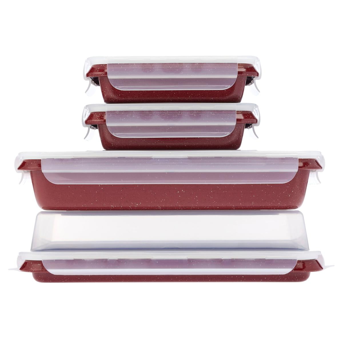 Curtis Stone 8-piece Dura-Bake and Bake, Roast and Store Set Red