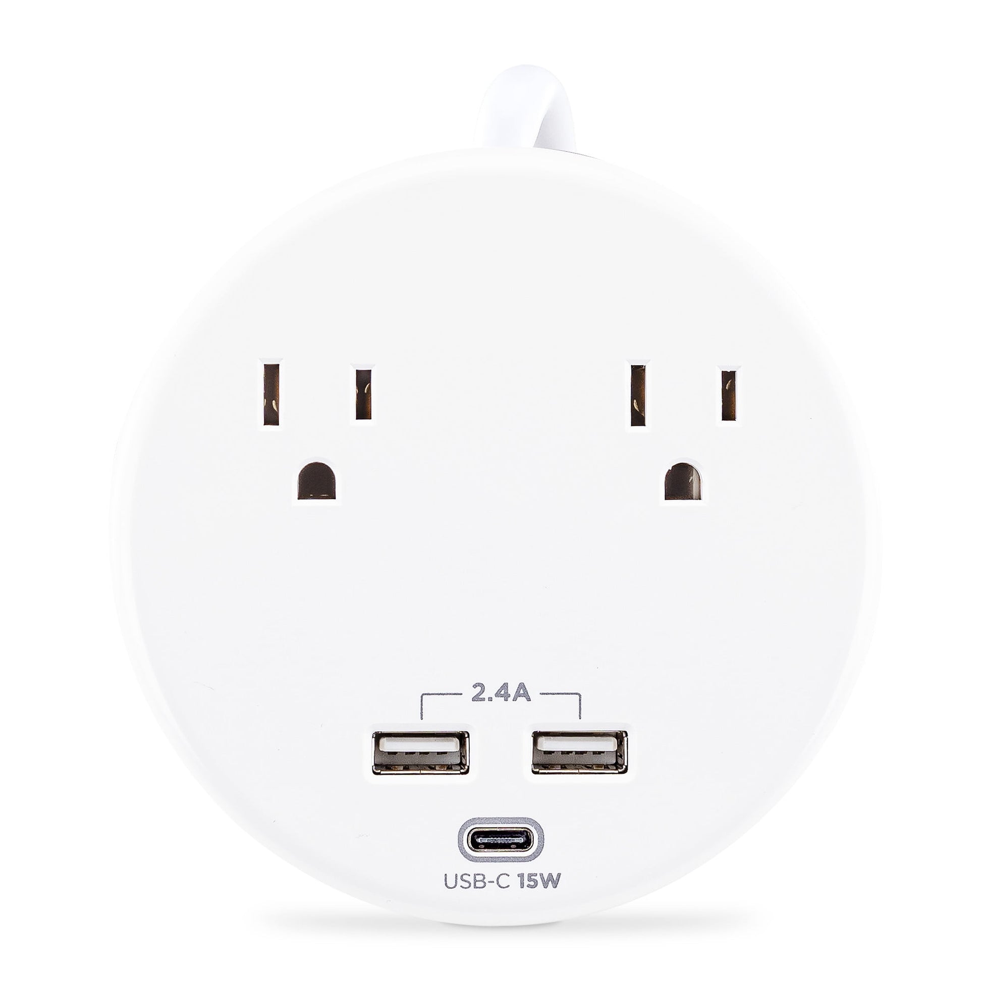 CyberPower P205UC - 500 Joule White Surge Protector with 2 Outlets, 3 USB Ports and 5 ft Cord