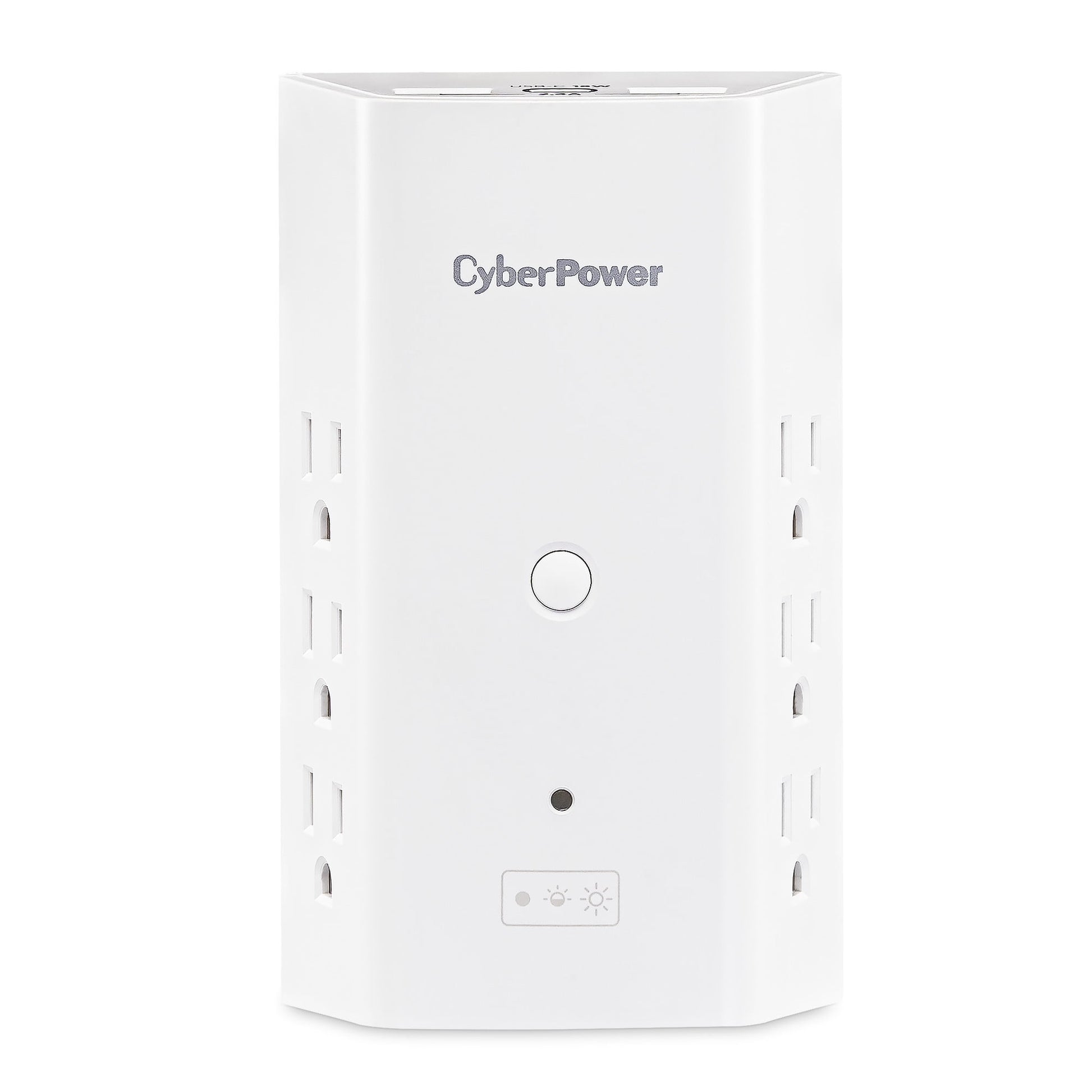 CyberPower P6WUCL - 900 J White Surge Protector with Night Light, 3 USB-A Ports, 6 Outlets