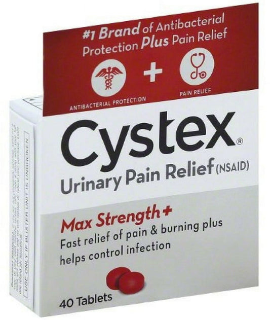 Cystex Plus Urinary Pain Relief Tablets 40 ea (Pack of 2)