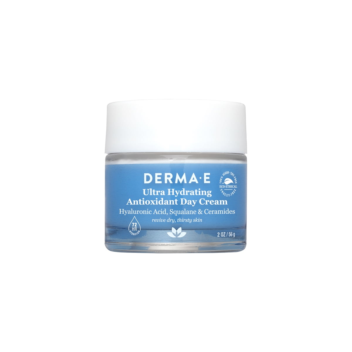 DERMA E Ultra Hydrating Antioxidant Moisturizing Day Cream, Vegan Skin Care, 2 oz