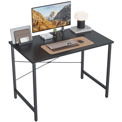 DESINO 32 inch Computer Desk, Small Home Office Desk for Small Spaces, Modern Simple Style for Home Office Study, Perfect for Students and Adults, White