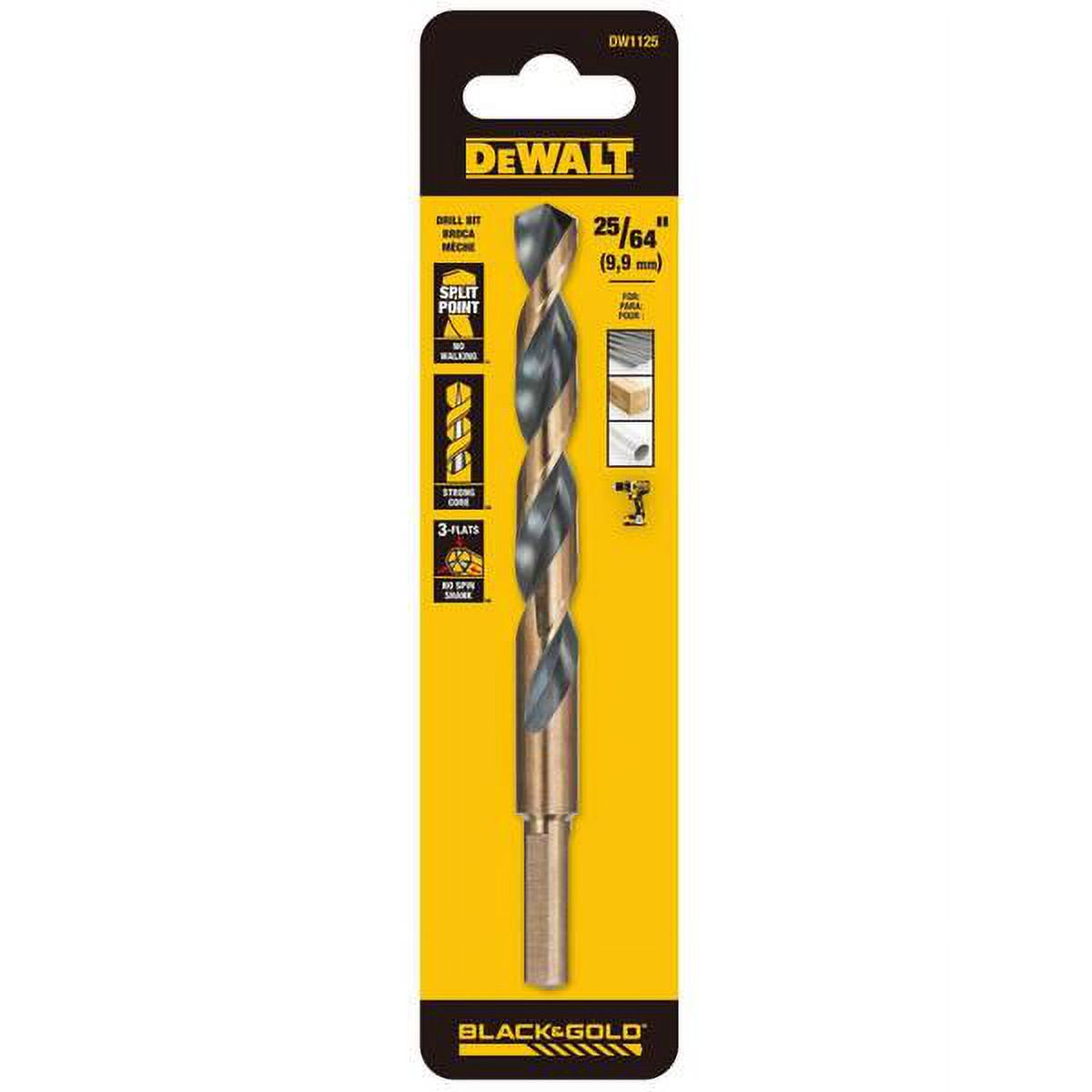 DEWALT 25/64  135 Split Point Black Oxide Drill Bit