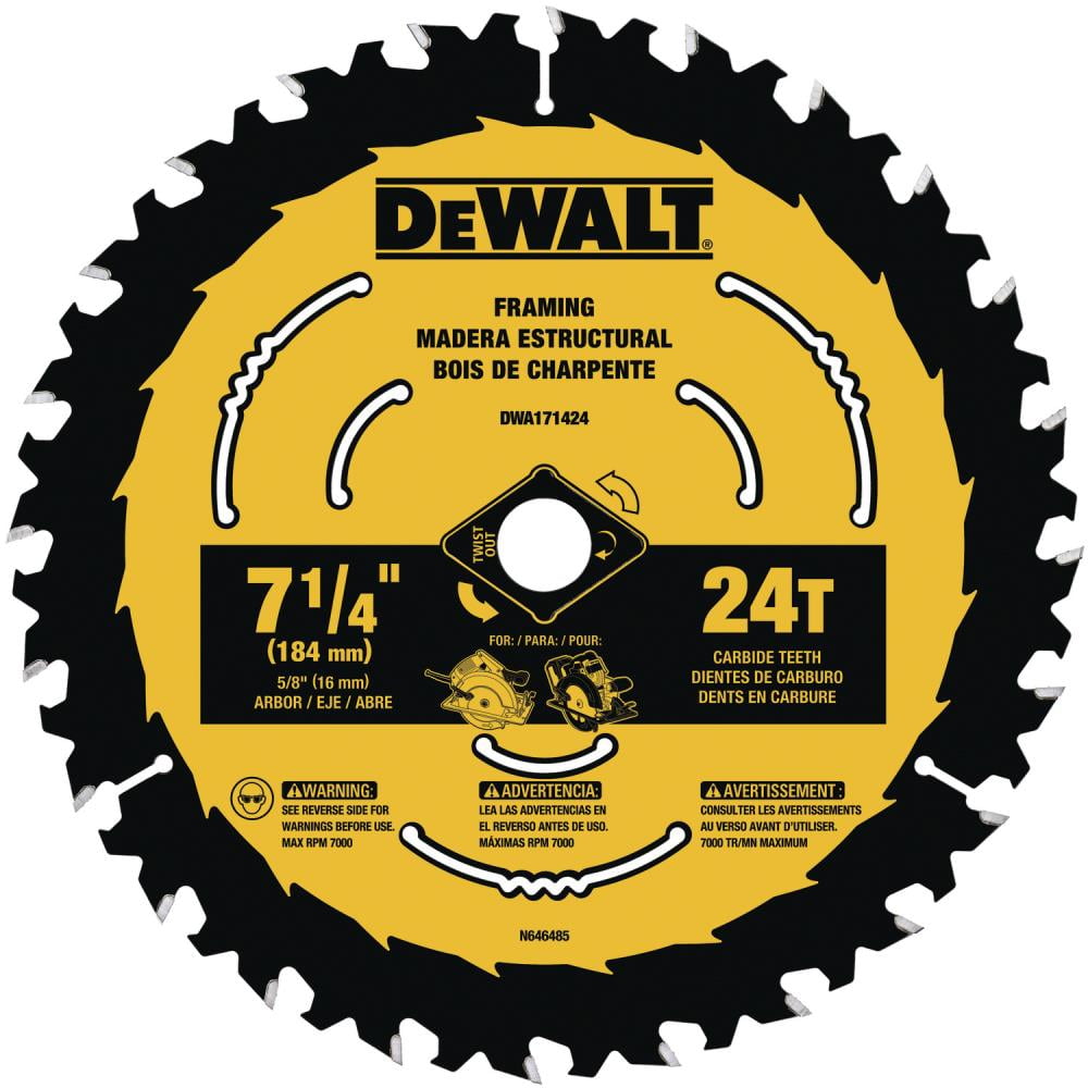 DEWALT 7 1/4" 3-Pack 24T Saw Blade