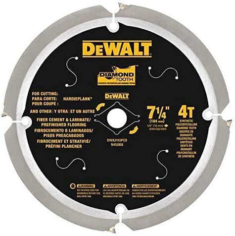 DEWALT 7 1/4"" FIBER CEMENT/LAMINATE SAW DWA3193PCD