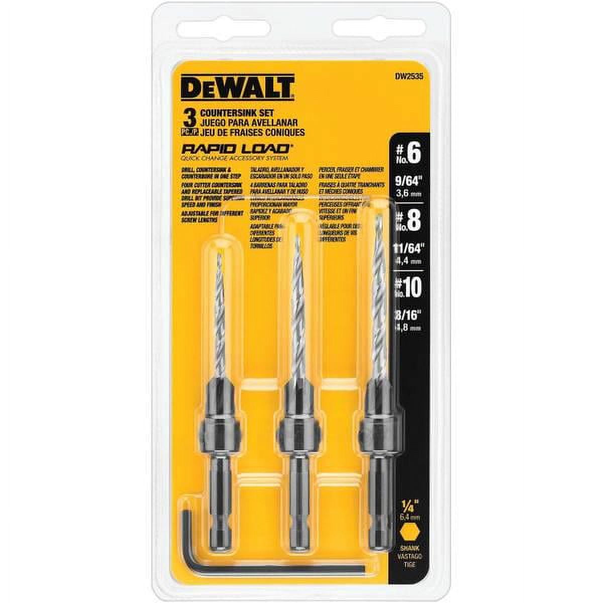 DEWALT Countersink Drill Bit .. Set #6, #8, #10, .. 3-Piece (DW2535)