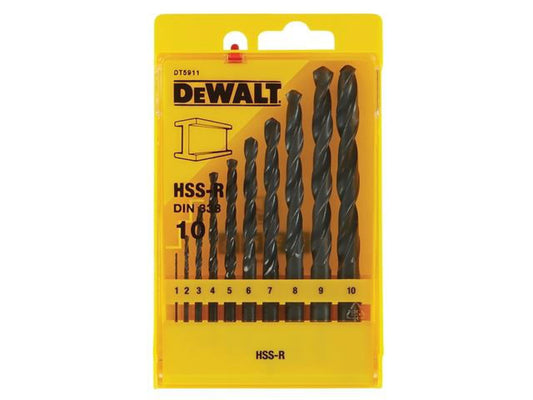 DEWALT - DT5911 HSS-R Jobber Drill Bit Set, 10 Piece