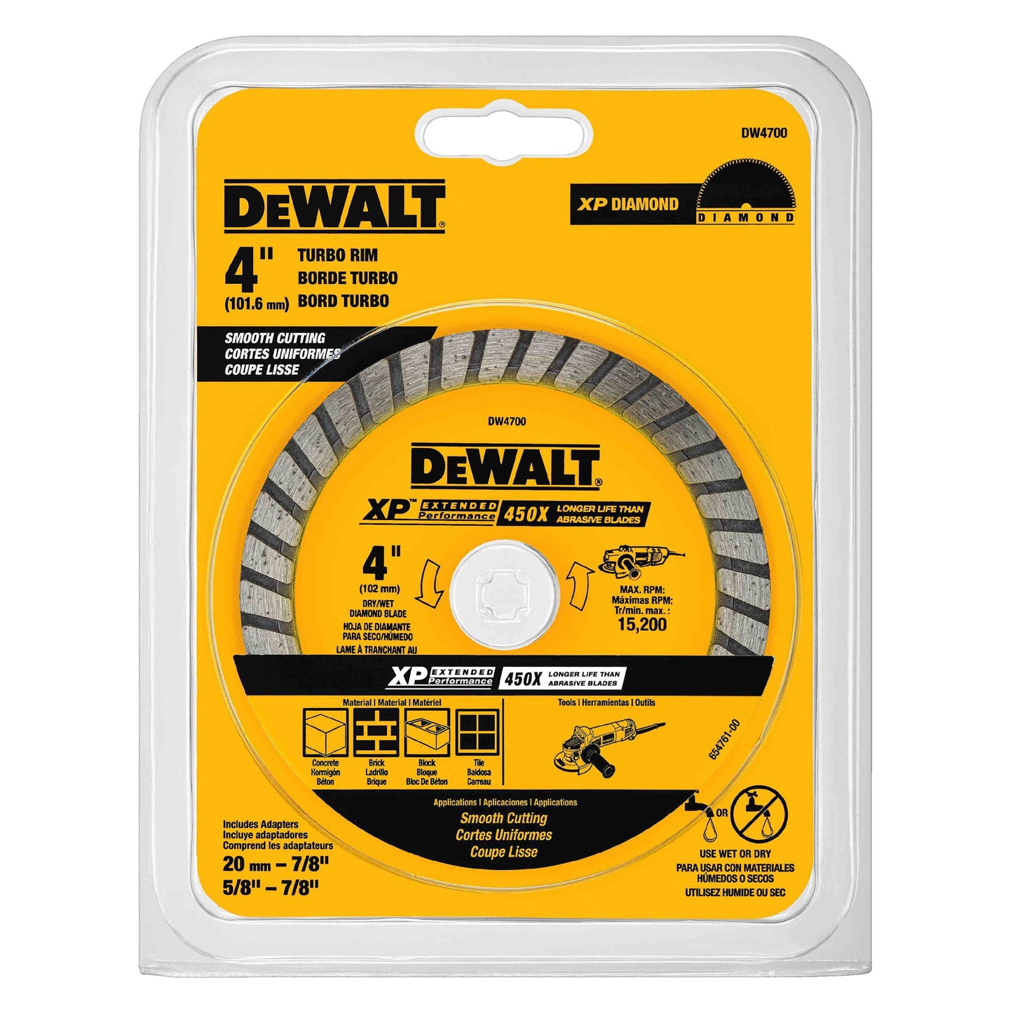 DEWALT DW4702 Turbo Rim 7-Inch Concrete and Brick Diamond Circular Saw Blade