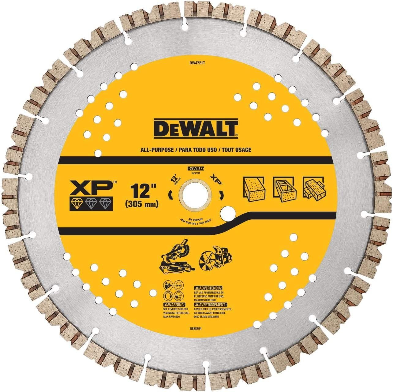 DEWALT DW4721T 12IN SEGMENTED XP ALL PURPOSE