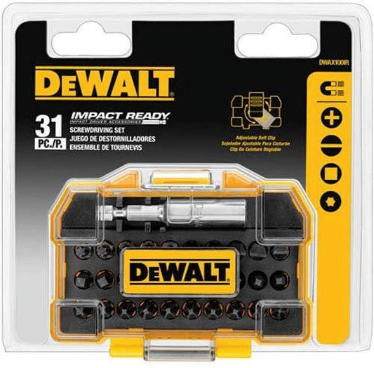 DEWALT DWAX100IR IMPACT READY Screwdriving Tough Case Set, Extra Small, 31-Piece