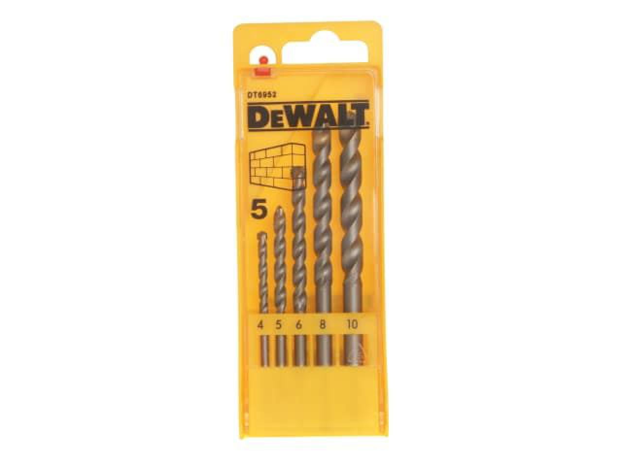 DEWALT - Masonry Drill Set 5 Piece 4-10mm