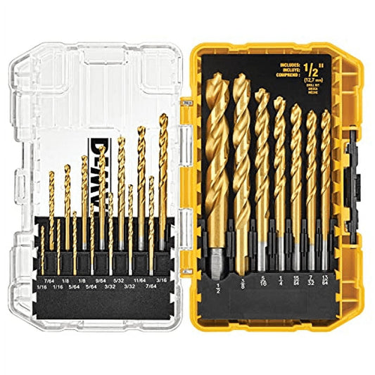 DEWALT Titanium Nitride Coated Drill Bit Set, Pilot Point, 21-Piece (DW1361)