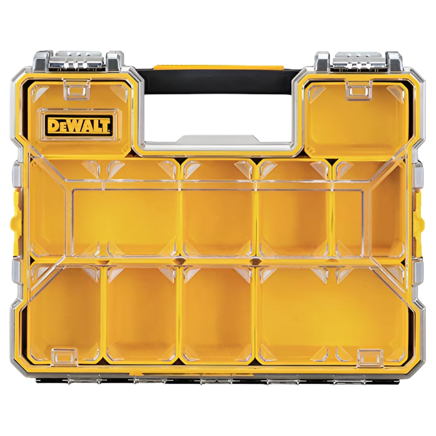 DeWalt 17.5 in. L x 14 in. W x 4.5 in. H Storage Organizer Plastic 10 section Yellow