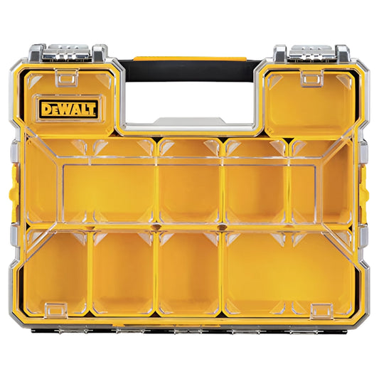 DeWalt 17.5 in. L x 14 in. W x 4.5 in. H Storage Organizer Plastic 10 section Yellow