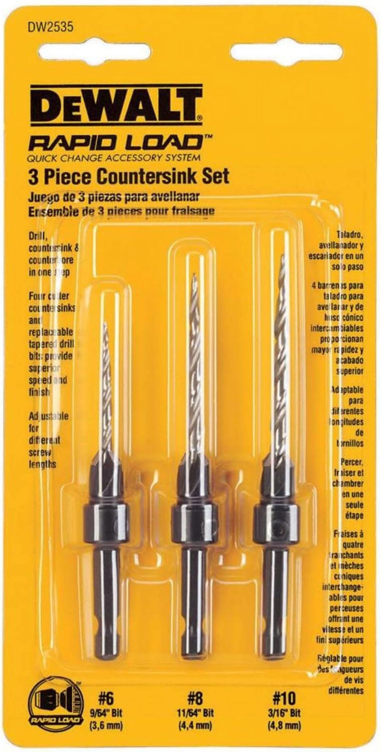 DeWalt 3 Countersink 6,8,10