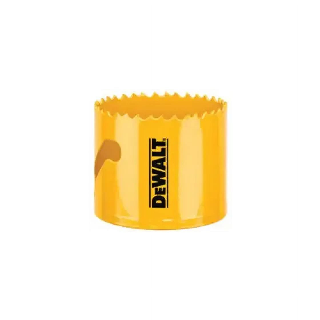 DeWalt DAH180038 Hole Saw, 2-3/8 Inch By 1-3/4 Inch Depth Cutting, 5/8-18 Inch Arbor, 4/5 Teeth Per Inch, High Speed Steel Cutting Edge