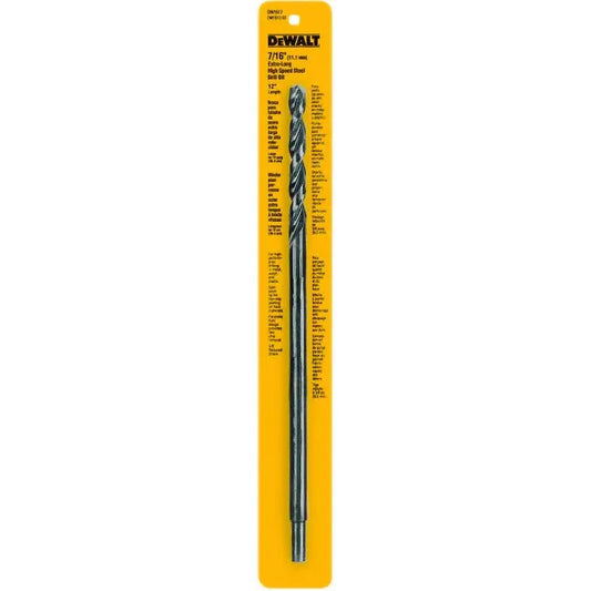 DeWalt DW1612 7/16 By 12 Inch High Speed Steel Bit, Each