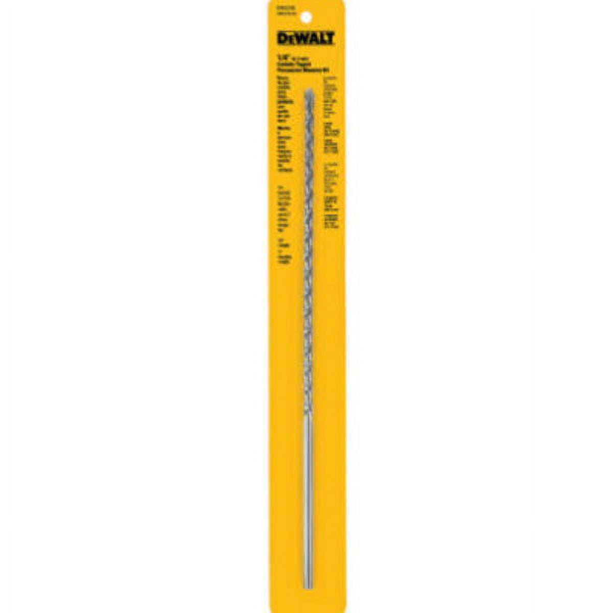 DeWalt DW5226 Carbide Tipped Premium Percussion Masonry Drill Bit, 1/4" x 12", Each