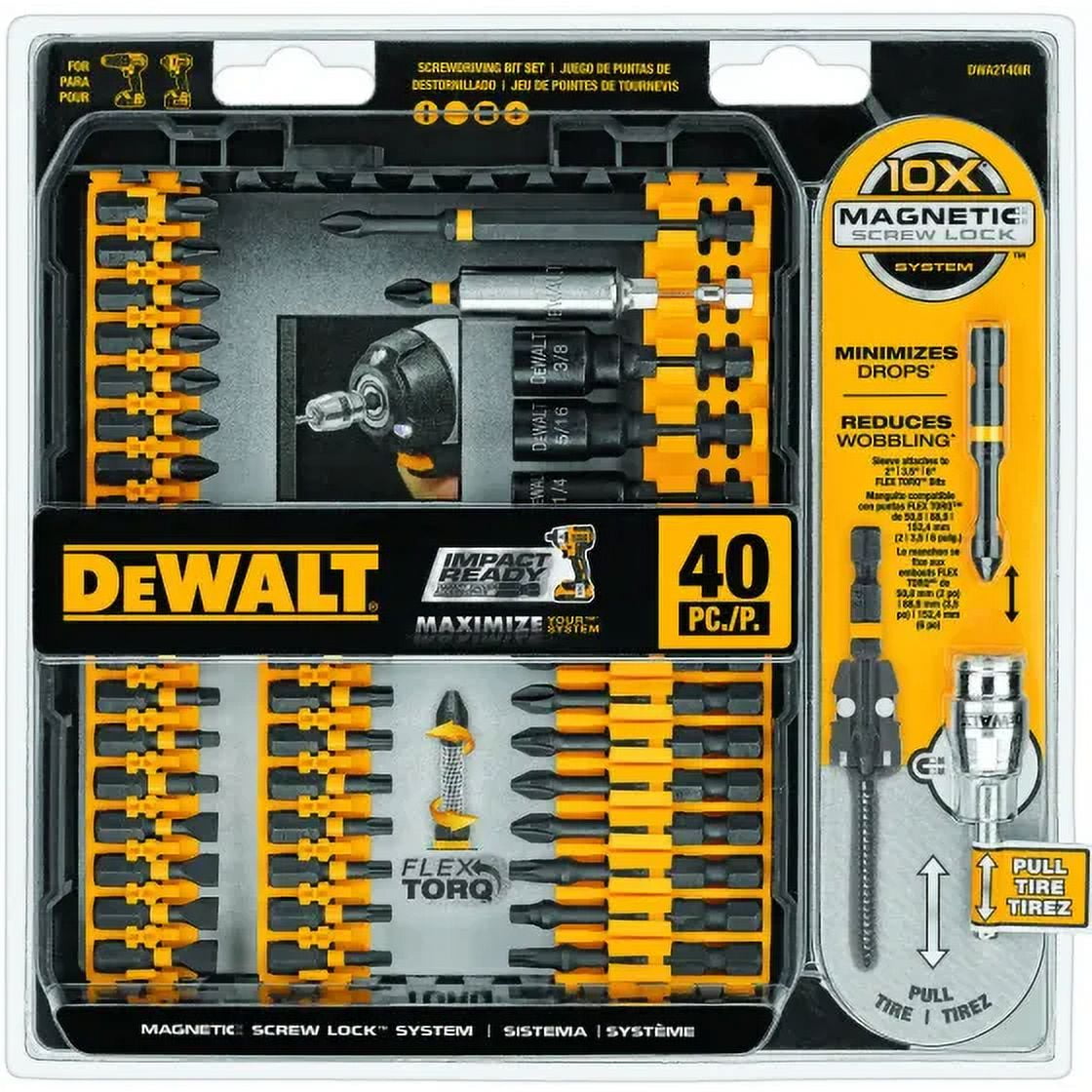 DeWalt DWA2T40IR Screwdriver Bit Set, Steel, Each