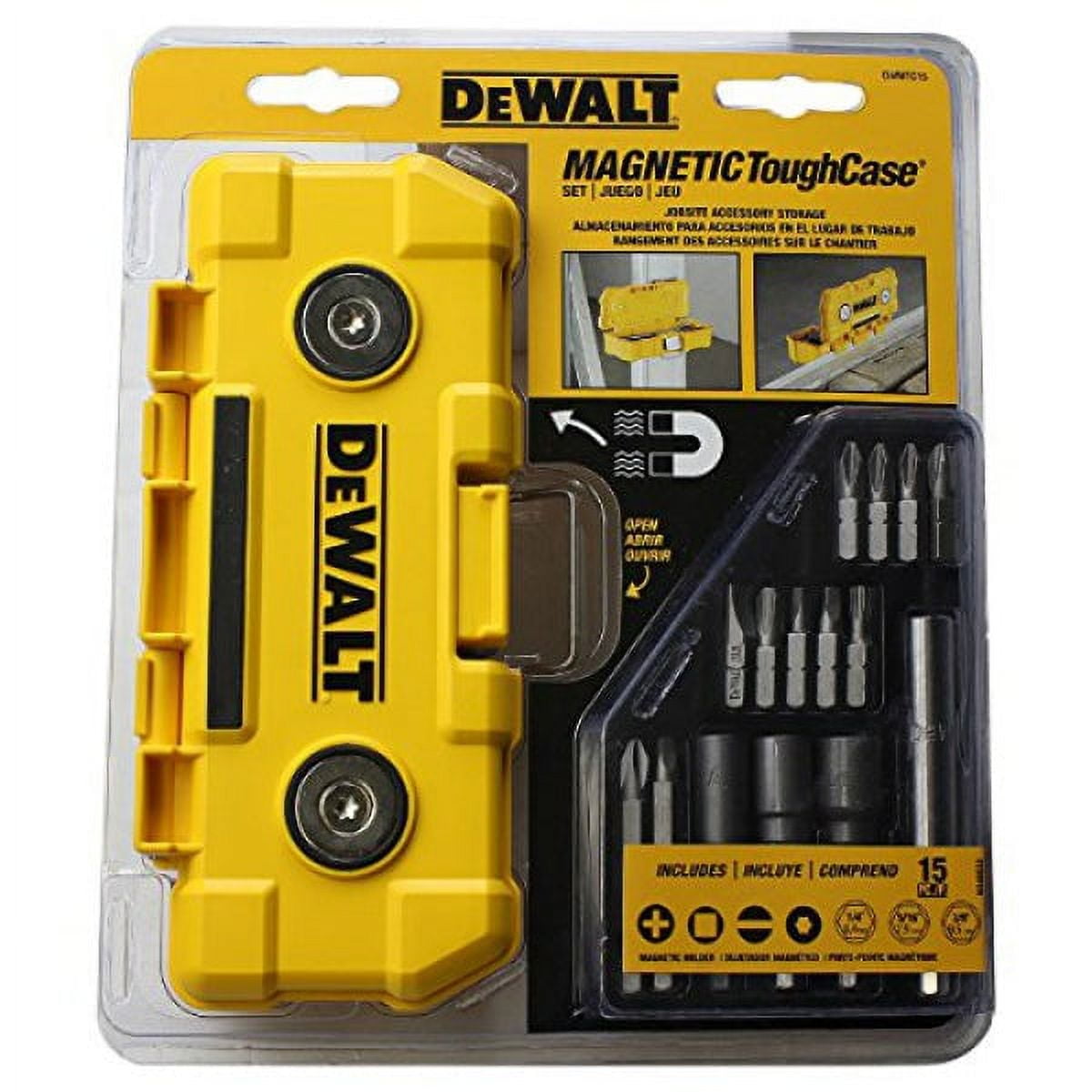 DeWalt DWMTC15 Magnet Tough Case, 15-Piece, Each