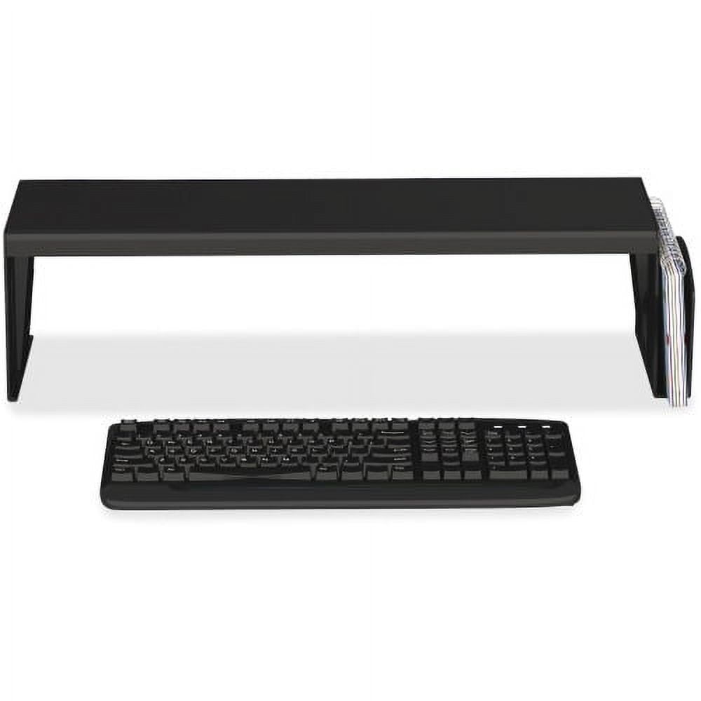 Deflecto Sustainable Office Heavy-Duty Desk Shelf 6.8" Height x 25.6" Width x 7" Depth - Desktop - Recycled - Black - Plastic - 1Each