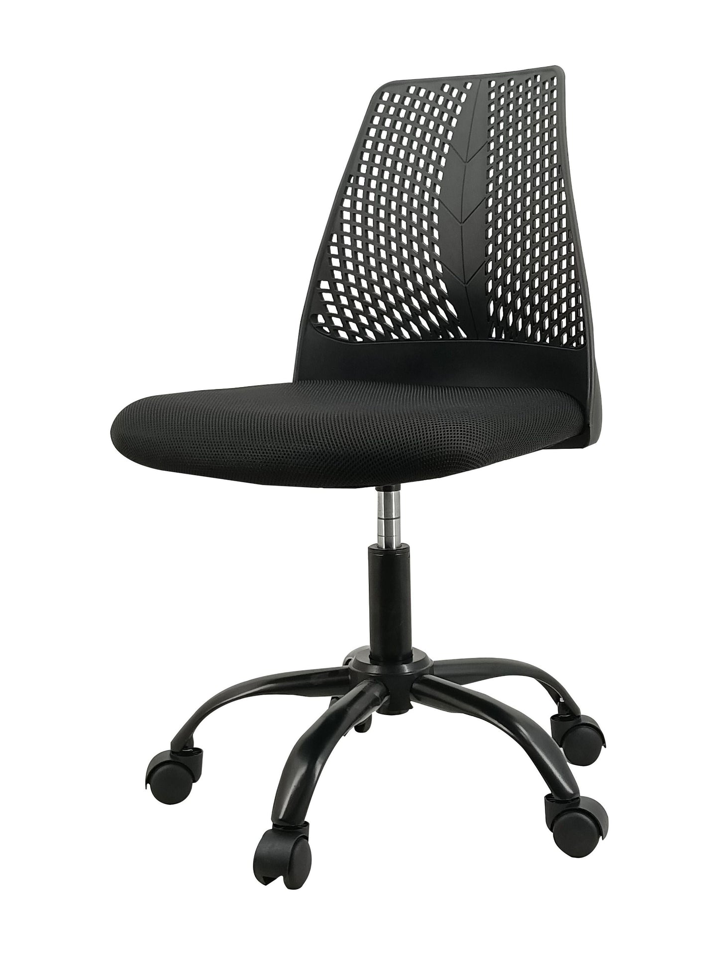 Desk Chair with Ergonomic Back, Ergonomic Drafting Chair Adjustable Height 17.7" to 21.7", Office Chair W/ 360°Swivel Wheels, Black