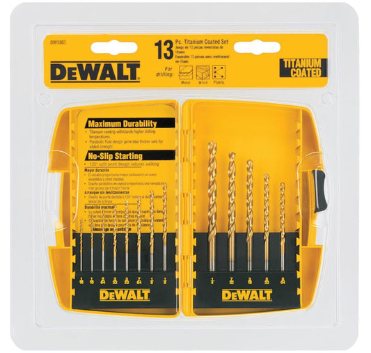 Dewalt DW1363 13 Piece Titanium Drill Bit Set