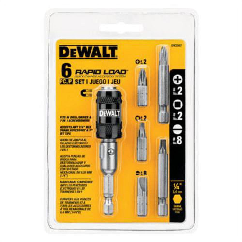 Dewalt DW2507 Magnetic Compact Rapid Load Set, 6 Piece, Each