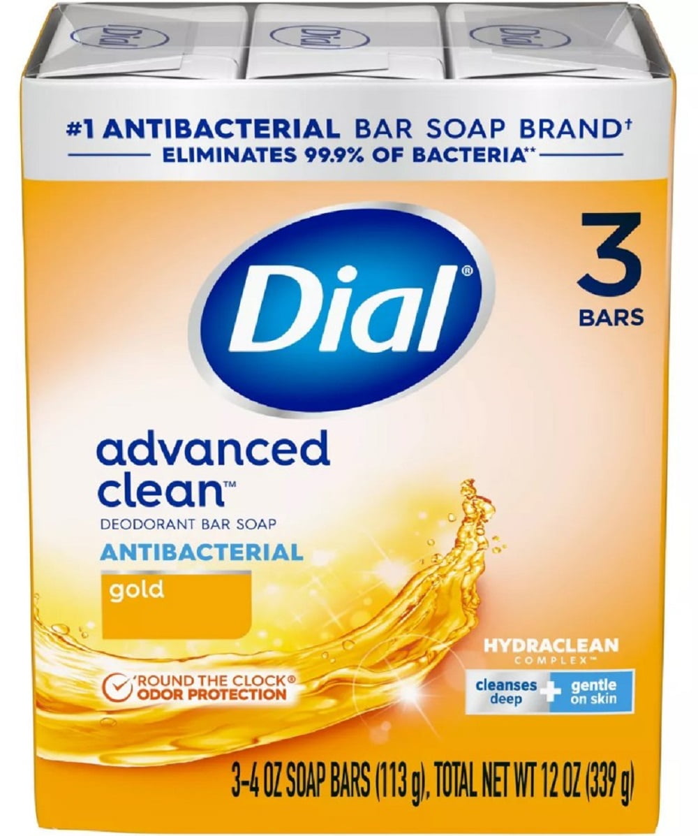 Dial Antibacterial Deodorant Soap Gold (Pack of 3)