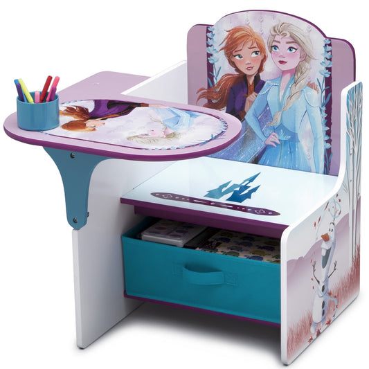 Disney Frozen II Chair Desk with Storage Bin by Delta Children, Greenguard Gold Certified