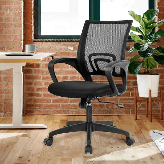 Dkelincs Ergonomic Office Chair Mesh Adjustable Computer Desk Chair with Lumbar Support, Black