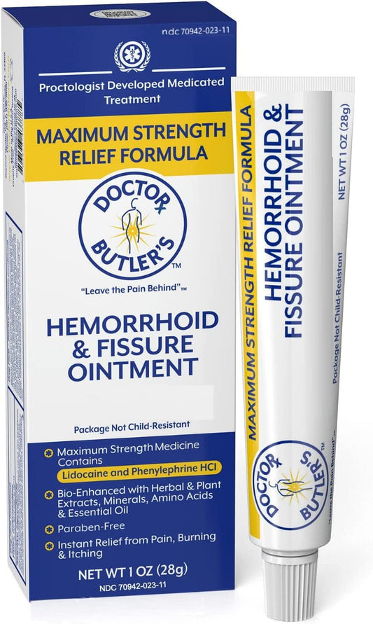 Doctor Butler's Hemorrhoid & Fissure Ointment Fast Acting Relief (1 oz)