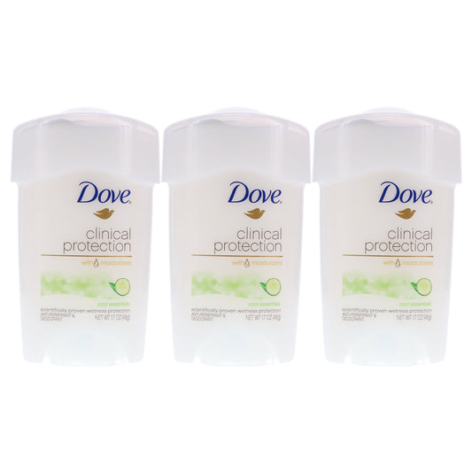 Dove Clinical Protection Antiperspirant & Deodorant Cool Essentials 1.7 oz 3 Pack