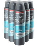 Dove MEN + CARE Clean Comfort Antiperspirant Deodorant 48 Hour Protection, 250 ml, Pack of 6