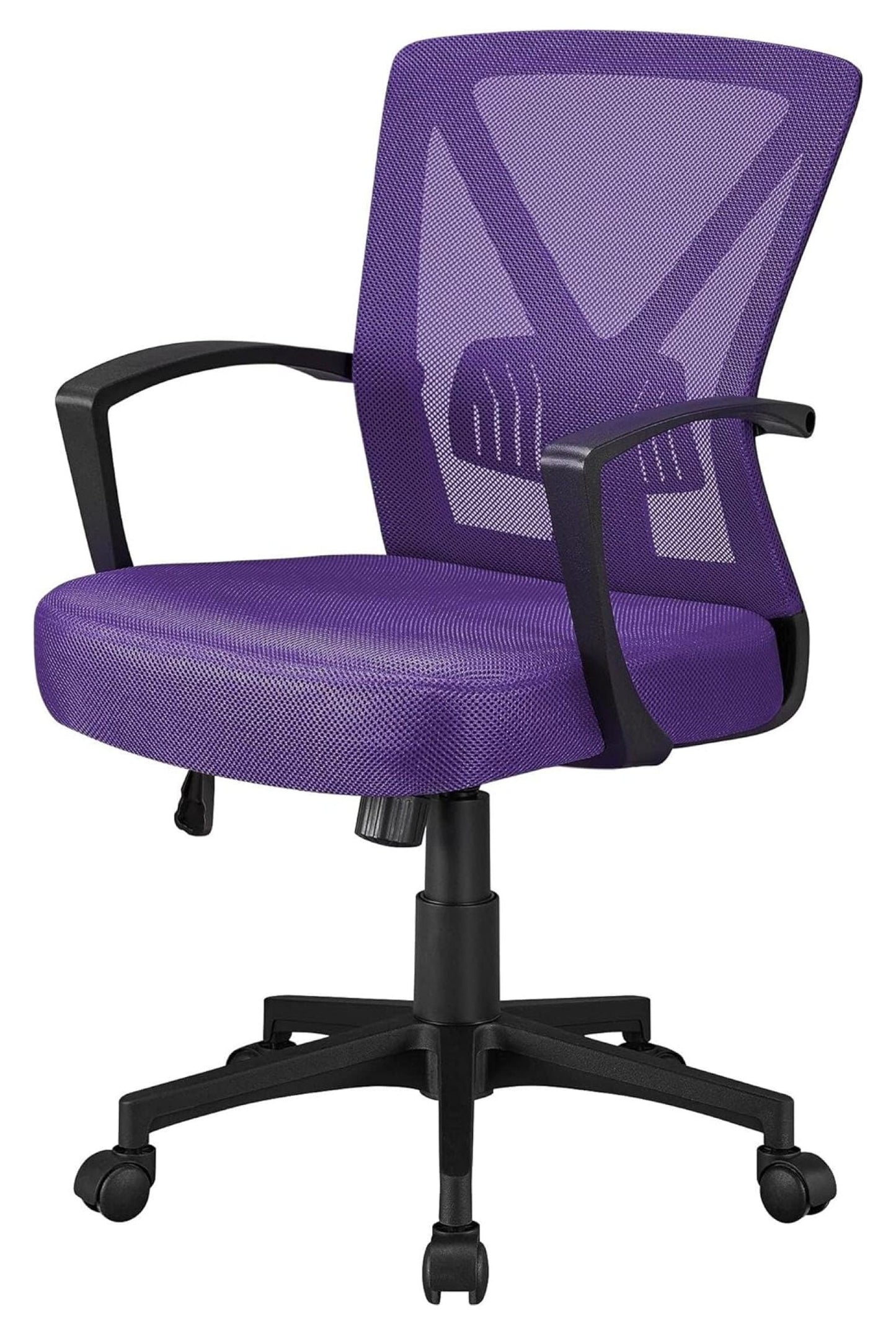 Drevy Office Chair Ergonomic Desk Chair -Back Mesh Swivel Computer Chair Lumbar Support Comfortable Executive Adjustable Modern Rolling Task Chair with Armrests for Adults Women, Purple