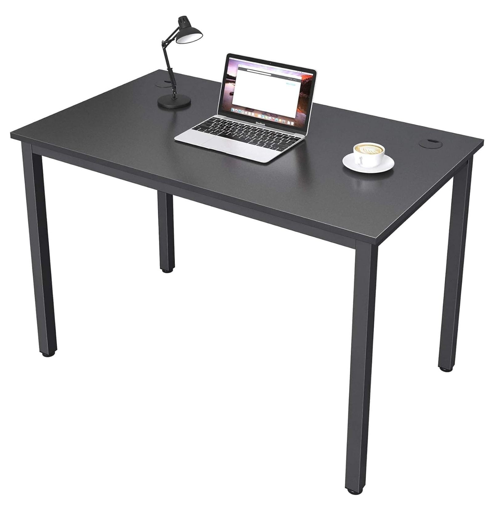 Drevy Study Computer Desk 39" Home Office Small Writing Desk,Student Study Desk for Small Spaces,Modern Simple PC Table, Metal Frame,Easy Assembly,Black