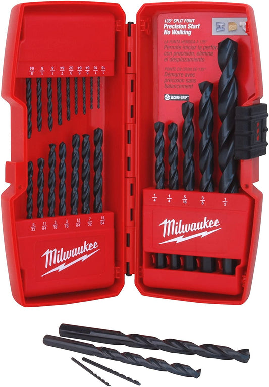 Drill Bit Set, Black Oxide, 21 Pcs.