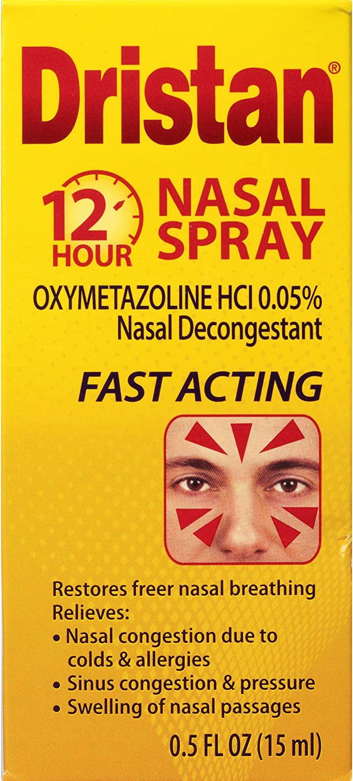 Dristan 12-Hour Fast Acting Decongestant Nasal Spray, 0.5 oz, 6 Pack