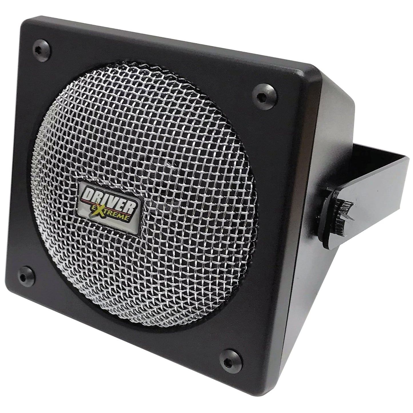 Driver Extreme DRX9010 4 in. 15W Premium Wedge Designed External Speaker, Black & Chrome