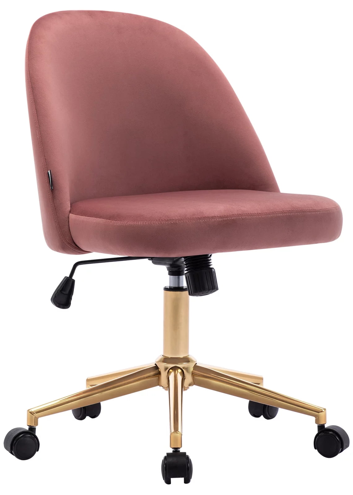 Duhome Elegant Lifestyle Office Chair Desk Chair Velvet Swivel Computer Task Chair with Gold Base Vanity Chair for Teen Girls, Pink