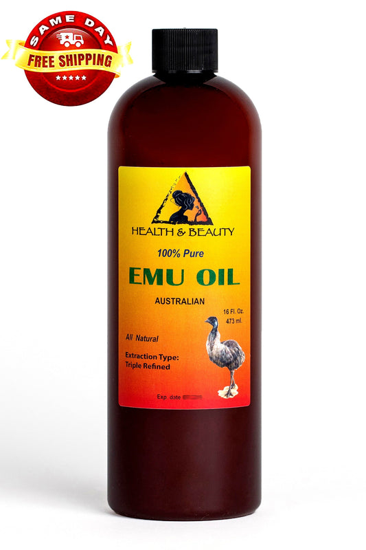 EMU OIL AUSTRALIAN ORGANIC TRIPLE REFINED 100% PURE PREMIUM PRIME FRESH 16 OZ