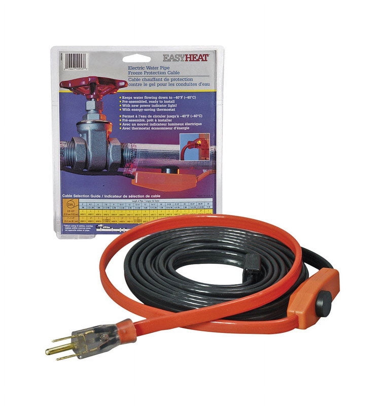 Easy Heat AHB124 Heating Cable For Water Pipe